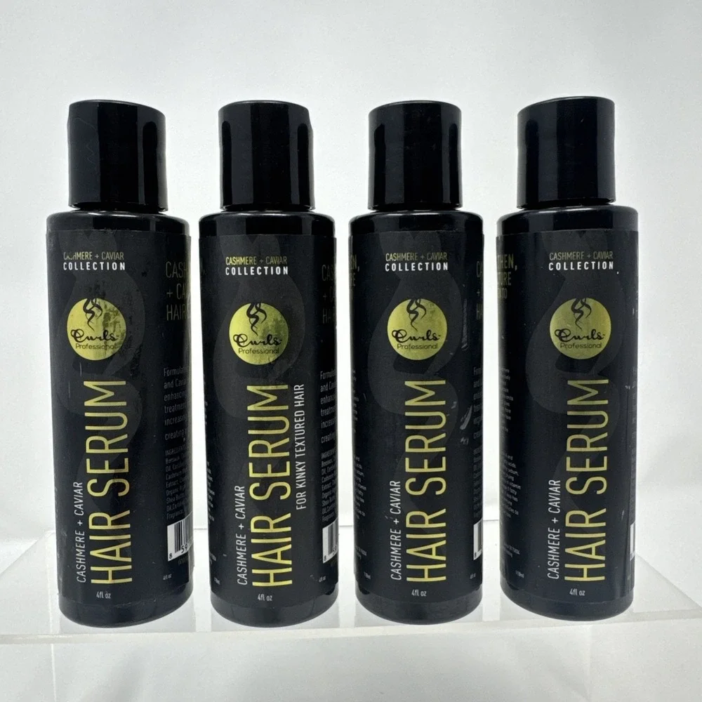 4 Curls Professional Cashmere & Caviar Collection Hair Serum 4oz each